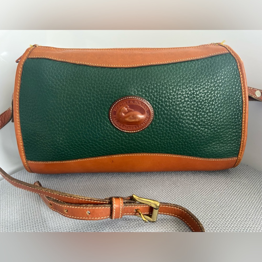 Dooney & Bourke Green and Brown Crossbody Bag
